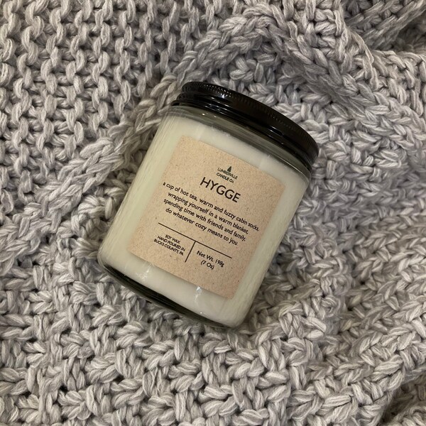 Hygge Soy Candle-Soy Candle Gift | Handmade Candle | Scented Candle | Hand Poured Candle | Sweet Scented Candle | Winter Candle