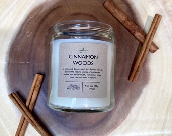 Cinnamon Woods Soy Candle-Soy Candle Gift | Christmas Candle | Handmade Candle | Scented Candle | Woodsy Candle