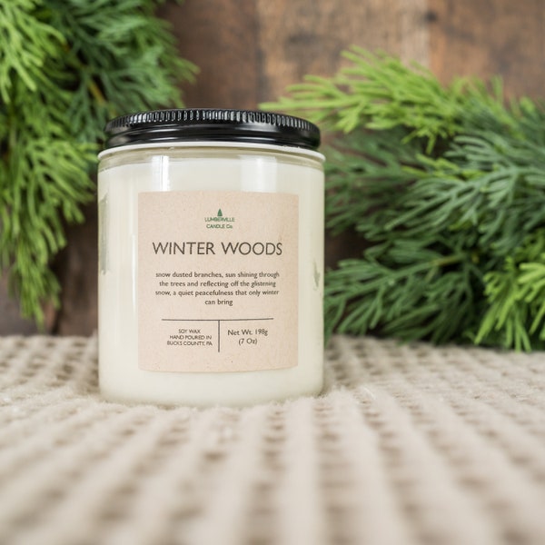 Winter Woods Scented Soy Candle-Soy Candle Gift | Winter Candle | Natural Candle | Scented Candle | Christmas Candle