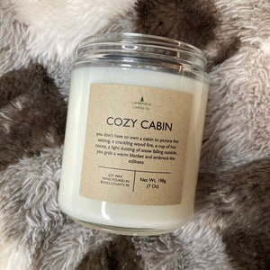 Cozy Cabin Soy Candle-Soy Candle Gift | Winter Candle | Scented Candle | Hand Poured Candle | Woodsy Candle| Natural Candle