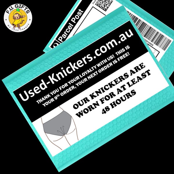 USED KNICKERS - Prank Mail Gift Gag - Funny, Christmas, Birthday,  Present - Sent directly to loved one/victim (100% anonymous)