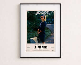 ブリジット・バルドー ル・メプリ映画ポスター、ジャン＝リュック・ゴダール フランス映画アート