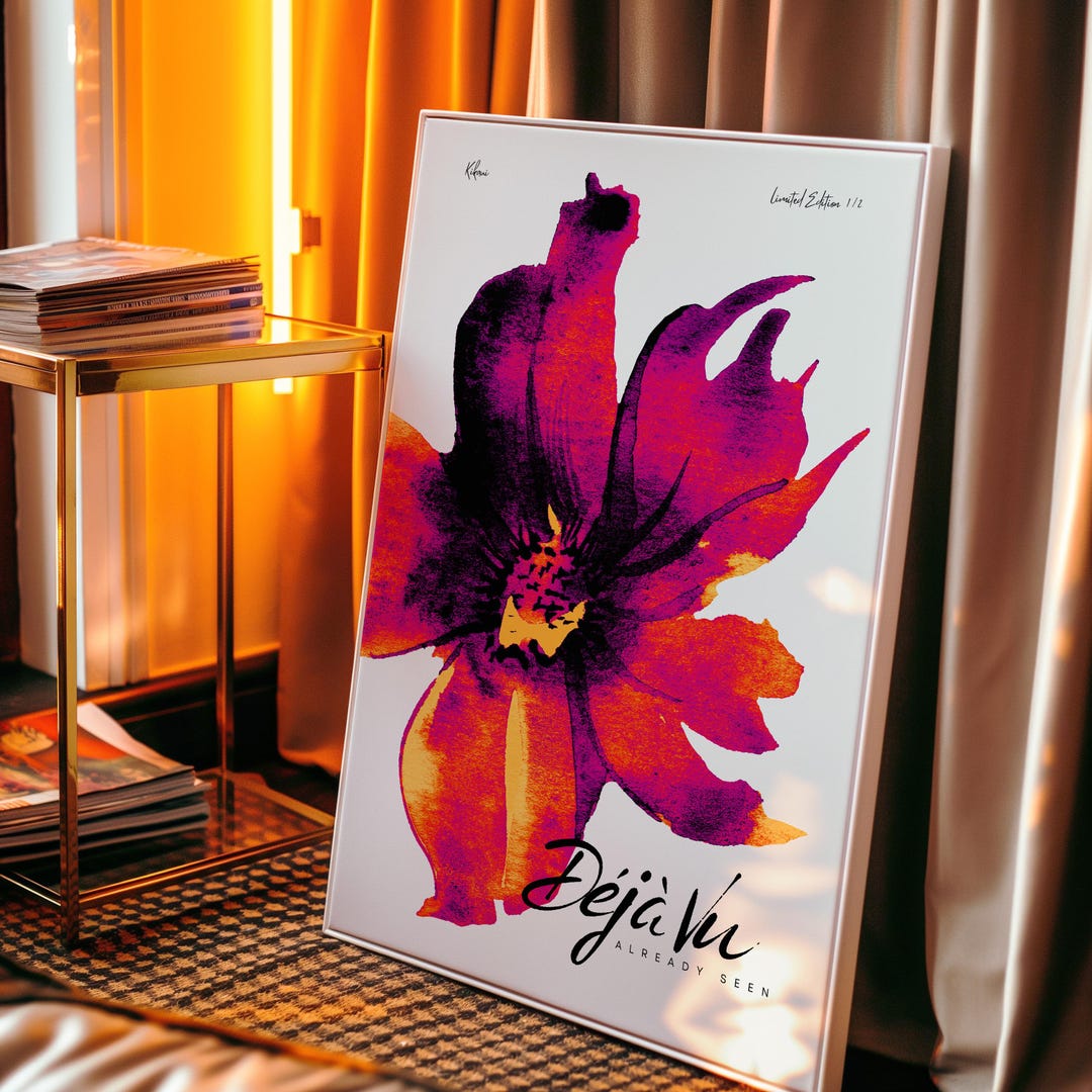Watercolor Flower Art Print: Modern Chic Floral Wall Decor (digital ...