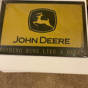 John Deere sign, 8x11 metal tin sign, John Deere farm  Decor, Gifts for dad,Farm sign, Christmas Gifts