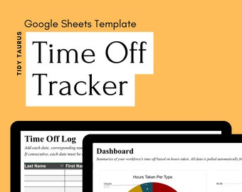 Time Off Tracker 2024 for Google Sheets | PTO, Vacation, Comp Time, Sick Time for Employees | PTO Logging