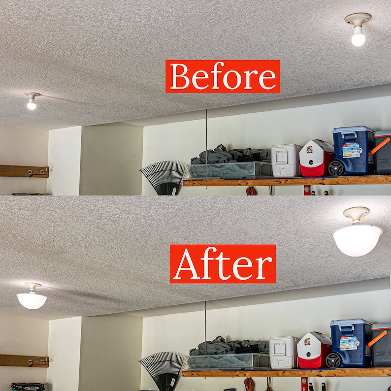 Ceiling Light Bulb Cover Clip On Light Bulb Shade Exposed Etsy Canada