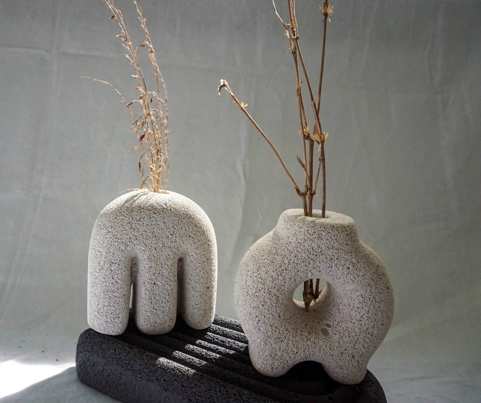 Photo inspiration: Picture Idea: Modern Concrete Vase Handmade Textured Concrete Vase Homedecore Gift