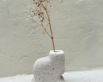 Jarrón de hormigón moderno abstracto / Jarrón Wabi Sabi