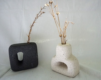 Jarrón nórdico de hormigón / Jarrón de hormigón minimalista / Jarrones Decoración Boho / Jarrón decorativo moderno para la decoración del hogar