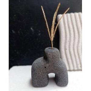Scandinavian Concrete Vase | Textured Minimalist Vase | Small Concrete Vase