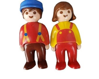 PLAYMOBIL LOT FIGURINE Couple Homme + Femme Hauts Bleus NEW EUR 5,75