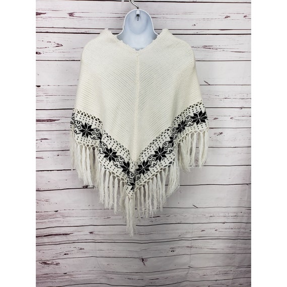 White poncho cheap sweater
