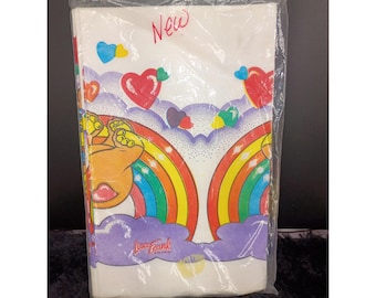 Lisa Frank Rainbow Hearts-tafelhoes 52 x 96 inch (ca. nieuw in verpakking)