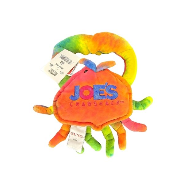 NWT Gund Joe's Crab Shack Tie Dye Crab 8 Inch Plush Stuffed Animal 40867