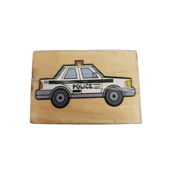 Buy Melissa Doug Rubber Ink Stamp Wood Mounted Craft Police Cop