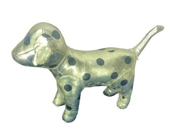 VICTORIAS SECRET Spots Metallic Gold Polka Dots Black VS Stuffed Toy