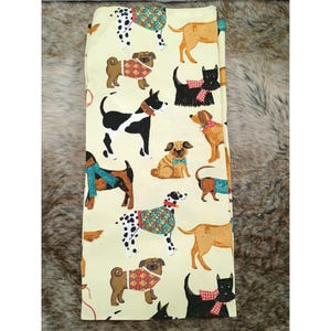 Dog-Themed Kitchen Towel With Colorful Dog Print