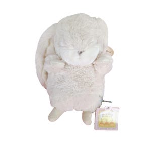 Bunnies By The Bay Tiny Nibble White Plush Bunny Stuffed Animal Toy 10&quot; Handcrafted Since 1986