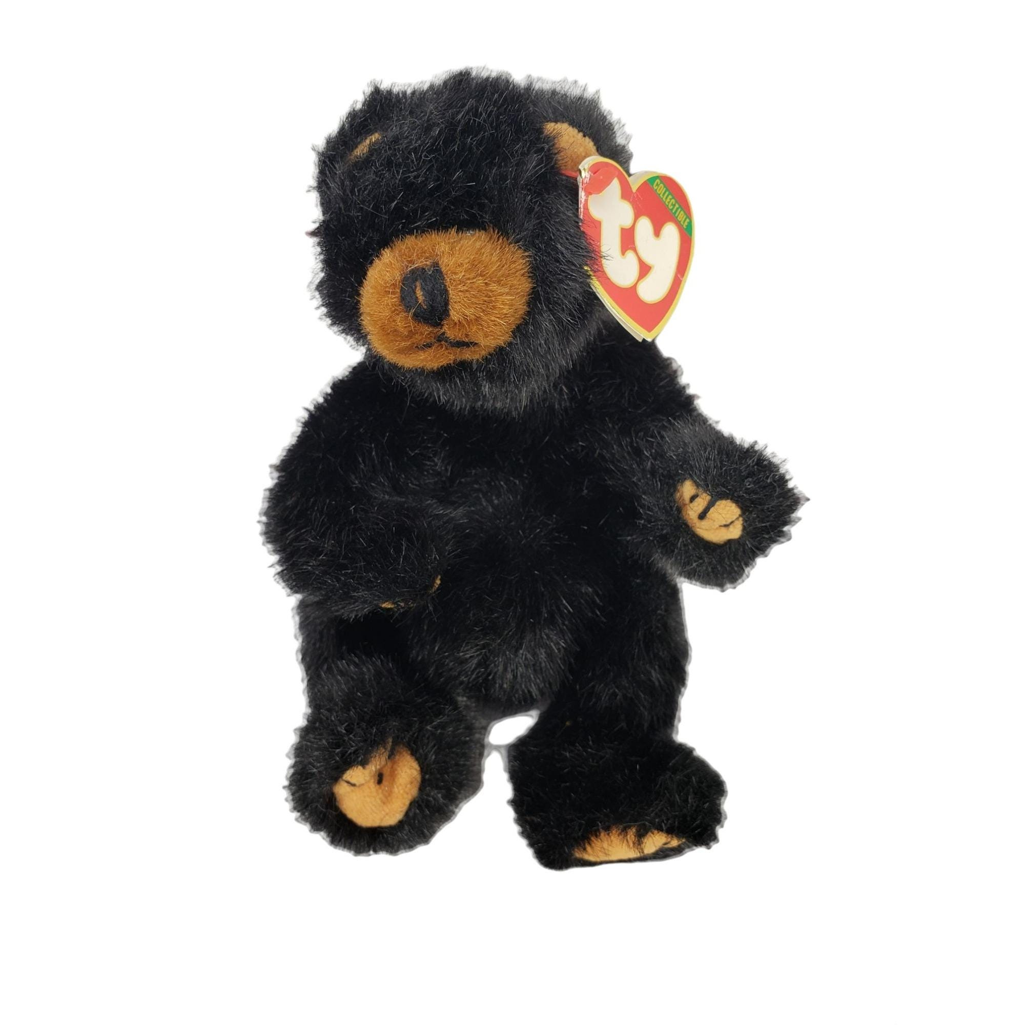 Ty Ivan the Bear Beanie Baby 1993 Style #6029 Black Plush With