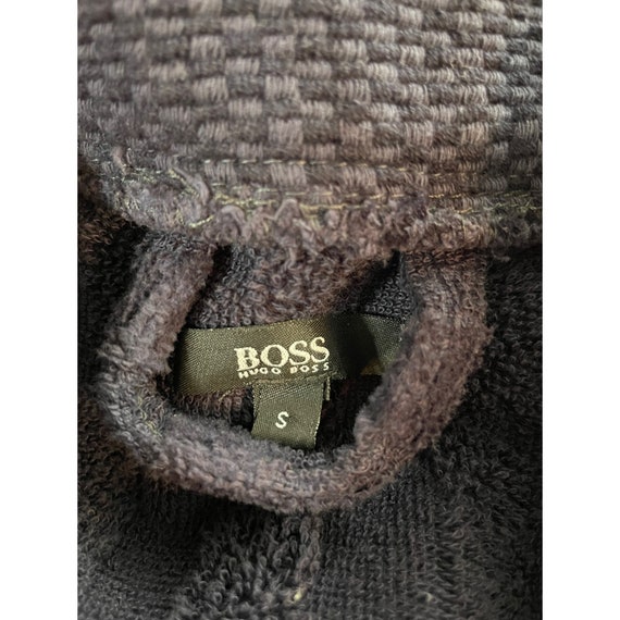 Unisex BOSS Navy Blue Cotton Thread Bath House Ro… - image 3