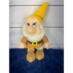 Vintage Disney Happy Dwarf Plush Toy From Snow White & The Seven Dwarfs