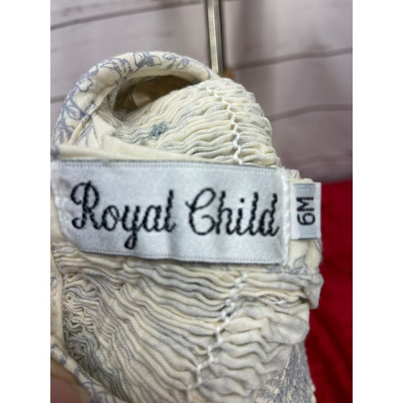 Royal Child Vintage Pale Yellow Blue Floral Print… - image 9