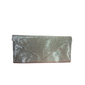 Victoria&#39;s Secret - Silver Sequin Clutch Bag; Simple & Formal - ~5&quot; x 9&quot;