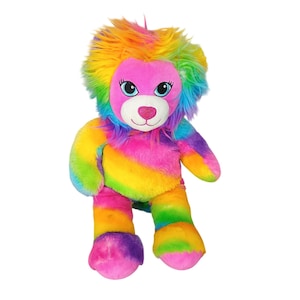 Build-A-Bear Workshop Rainbow Plush Teddy Bear 16&quot; Multicolor Lion Stuffed Animal