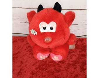Dan Dee Red Devil Plush: Kissing Sound, Vintage Valentine's Decor
