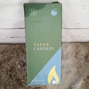 Box of 12 Laskey Dripless Taper Candles 9 1/2&quot; Classic Pink