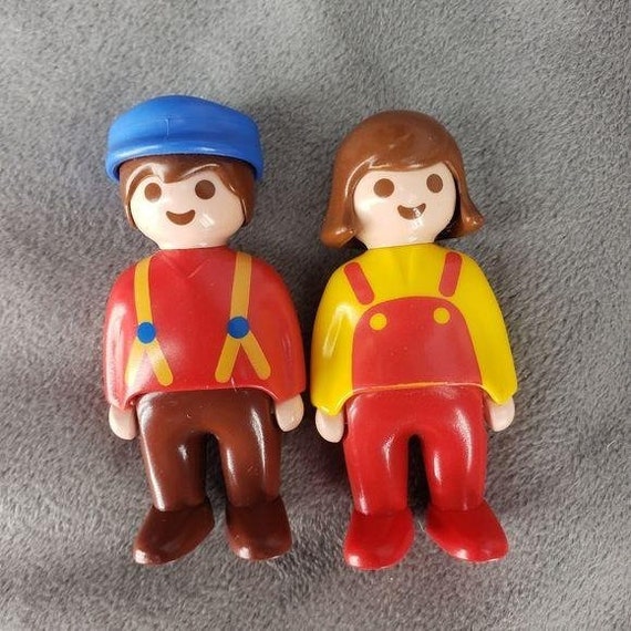 Playmobil 1990 Construction Worker Man and Woman Toy Set -  Sweden