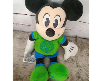 Peluche de Mickey Mouse de Disney del Instituto Dinosaurio con traje verde y azul