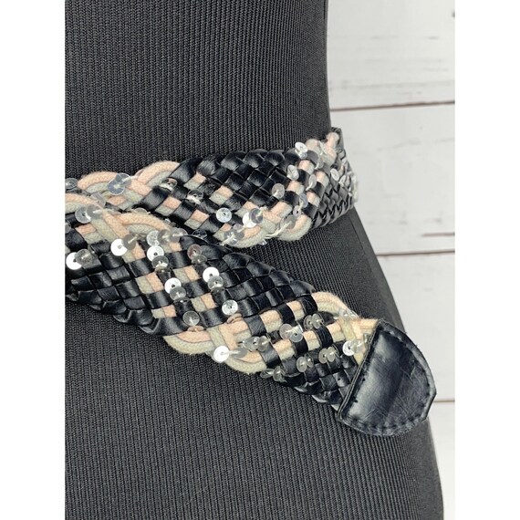 Anthropologie Black Gray Pink Double Buckle Adjus… - image 4