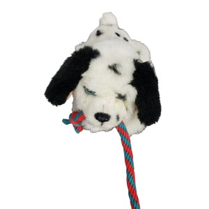 FurReal Friends Tuggin Pup puppy Dalmation Dog Electronic black white red rope