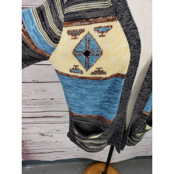Fine Quality Sweater Aztec Design Cardigan - image 3