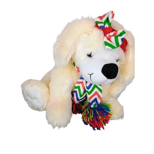 Dan Dee Winter Hat & Scarf Puppy Dog 13&quot; SOFT Plush Stuffed Animal Toy