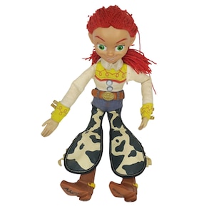 Toy Story Disney Store Jessie Doll Pull String Cowgirl 15" Red Yarn Hair No Hat