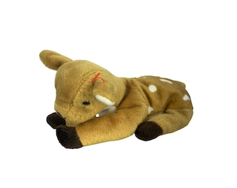 Ty Beanie Babies WHISPER 1998 Brown Spotted Deer Fawn plush stuffed animal toy