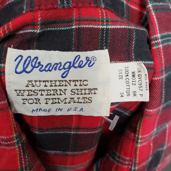 Wrangler 1980's Authentic Western Shirt Females S… - image 2