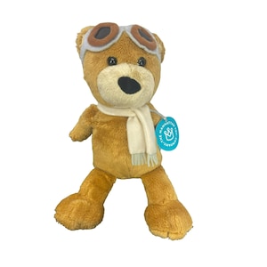 Manhattan Toy Aviator Pilot Airplane Googles Teddy Bear Plush Doll Stuffed