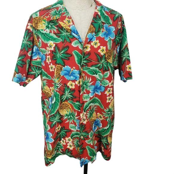 Cheise Hawaïenne Hoe | Coton | S – 8XL | Orange | Aloha | Paradis