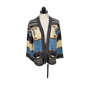 Fine Quality Sweater Aztec Design Cardigan
