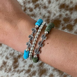 Cactus Beaded Bracelet