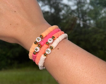 Initial Beaded Bracelet