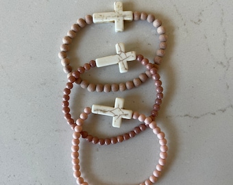 Beaded Cross Bracelet