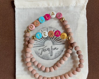 Wooden Bead Bracelet • Beaded Accent Beacelet