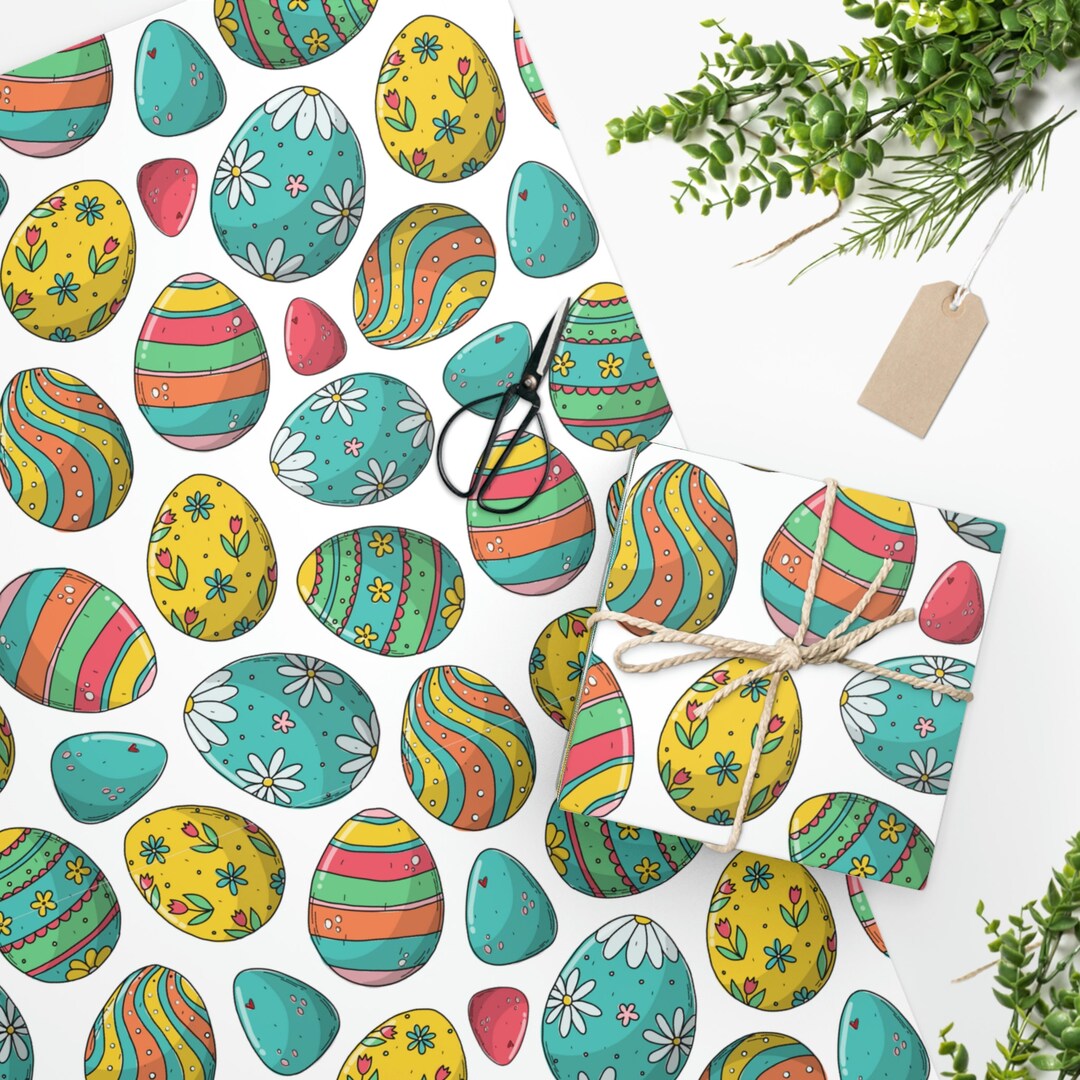 Easter Egg Wrapping Paper Easter Egg Wrapping Paper Etsy