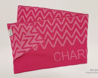 Personalized Knit Baby Blanket: 100% Cotton Newborn Gift