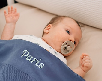 Personalized Baby Blanket: Embroidered 100% Cotton Cot Blanket