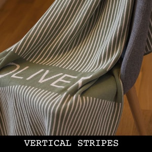 Custom Baby Blanket Vertical Stripes 5 Sizes. 100% Cotton Knitted Blanket. image 7